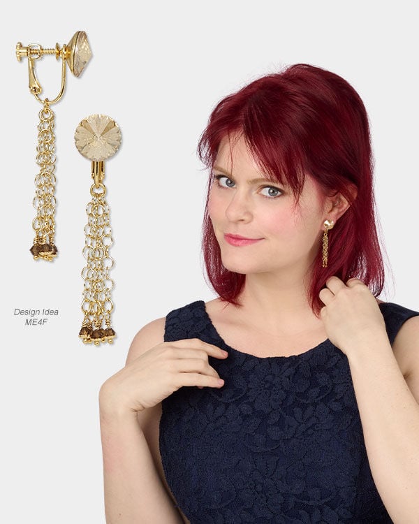 model showcasing earring design ideas